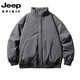 JEEP SPIRIT American simple down jacket men's winter style 90 white duck down thickened warm jacket stand-up collar baseball jacket black M