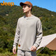 Jeep (JEEP) American brand Henry collar long-sleeved T-shirt men's 2025 spring and autumn bottoming shirt new loose sports top men white M 90-110Jin Jin equals 0.5 kg