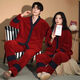 Victoria style couple pajamas winter coral velvet warm and thickened casual sweet flannel home clothes men and women outer wear suit XH9040 M women
