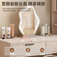 Yusenyi solid wood slate dressing table and cabinet integrated small apartment dressing table French minimalist dressing table mirror bedroom desk solid wood + slate white dressing table - right cabinet + makeup mirror + makeup stool door installation 70x40x170cm