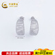 CHINA GOLD platinum earrings pt950 wound C-shaped small fresh earrings for women, birthday gift for girlfriend and wife, about 3.76g