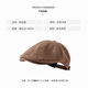 Xuanyan retro Japanese progressive hat women's British style all-match beret big head circumference backward duck bill newsboy hat beret dark brown