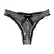 Universal girly mood, sexy low-waisted pure desire thong, sexy and tempting girls' underwear, hollow, black and white large houndstooth L