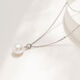 Zhuji freshwater pearl pendant women's rice-shaped beads S925 silver melon seed buckle necklace classic versatile temperament neck chain gift