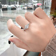 IDC Henan artificially cultivated diamond platinum wedding ring 18K gold Valentine's Day Berlin love letter wedding engagement diamond ring 18k gold D color VVS/3EX/NGIC certificate 30 points heavy gold version