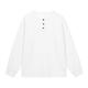Pure (YISHion) Henry collar long-sleeved T-shirt for men in spring American heavyweight lazy bottoming shirt in spring and autumn style with sweatshirt for men white M