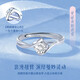 Ji Sifan's Light Luxury Diamond Ring Women's Single Ring Confession Proposal Anniversary Birthday Gift for Girlfriend and Wife Practical Love with a Kiss Diamond Ring Ghostwritten Greeting Card Customized Engraving