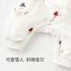 Koala nose, cute and cute, quilted and warm, baby autumn and winter cotton padded clothes, thickened lace-up sweatshirt, happy snowman, milk white 52cm