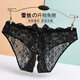 No need to put on and take off for dating, easy to have sex with men and women, hot and sexy lace thong, couple-friendly underwear set, black M 80-110Jin Jin equals 0.5 kg