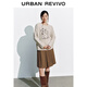 UR2025 new winter women's casual and fun cat pattern loose sweater UYY950142 light khaki M