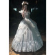 Blue lolita skirt evening dress for women 2025 new sexy student day coming of age ceremony princess wedding dress blue dress + collar + butterfly tail + bustle S