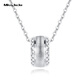 Miss JuJu pt950 platinum passepartout round bead pendant women's platinum transfer bead necklace single pendant 1.3-1.5g + delivery silver chain