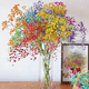 Colorful baby's breath, random color primary color, mixed color, fresh cut flowers, can be used as dried flower base, straight hair, long flowering period, purple baby's breath 100g