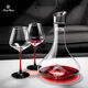Sailoto red wine glass set for a family of four red wine glass set for home light luxury red stem burgundy goblet stand inverted red stem 450ml*4 pieces + glass rack