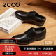 ECCO Derby Shoes Cowhide Light Luxury Business Formal Leather Shoes for Men Moben 621634 Black/Magnetic Gray 41