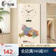 Jatulu clock combination painting lamp painting modern simple map entrance decorative painting perpetual calendar wall clock guest restaurant electric YS-1355-A-China map movement lifetime quality A horizontal length 40cm*vertical height 80cm rounded corner process PVC