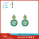 CIGA LONG Dunhuang Museum co-branded Baoxianghua Peridot Earrings New Chinese Style Jewelry Tourism Baoxianghua Peridot Earrings
