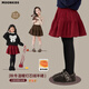 Moonkids children's winter short skirt autumn and winter red girls corduroy princess skirt thickened New Year skirt New Year's wear winter
