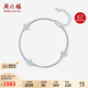 Saturday Fu PT950 platinum bracelet for women platinum four-leaf clover birthday gift B0715213 about 3.34g 16+3cm