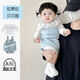 Wujiang Miaopin Baby Onesie, Cute and Super Cute overalls, bag and fart suit for baby girl, knitted cable-knitted sweater, blue cable-knitted jacket, 66cm 66cm* about 1-4 months, 10-14Jin Jin is equal to 0.5kg