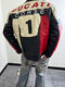 RSGDL Dennis Ducati No. 1 Cycling Suit Leather Jacket Men's and Women's Motorcycle Jacket Motorcycle Racing Suit Red S S