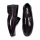SATCHI Men's Shoes New Genuine Leather Business Casual Leather Shoes Cowhide Versatile One-Pitch Commuting Loafers Comfortable and Wear-Resistant Black 40