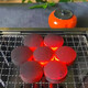 Quick-burning charcoal fruit charcoal smokeless carbon indoor and outdoor barbecue special ignition flammable carbon block around the stove to cook tea charcoal mechanism round quick-burning fruit charcoal-33mm 50 pieces
