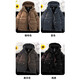 Down jacket men's winter thickened warm jacket fashion casual trend all-match hooded cotton jacket men's brown M (100-120Jin Jin equals 0.5 kg)