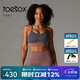Toesox Tavi co-branded sports bra women's shockproof fitness bra beautiful back Pilates training yoga wear gray rose M
