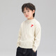 Zuoxi Boys Angora Sweater Winter 2025 Children's Love Boys Retro New Year's Wear Top Red 130
