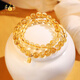 Bailuoqi Brazilian Natural Citrine Bracelet 999 Jinfu Transfer Beads Yellow Crystal Bracelet as a Chinese Valentine's Day gift for your girlfriend, beads 6mm