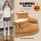 Universal (HUANQIU) warm thick-soled large cotton snow boots for women 2025 winter new style plus velvet thickening and heightening short-tube outdoor bread cotton shoes