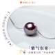 Feng Xia Jiu Zi Li Huo Purple Edison Passepartout Pearl Necklace Pendant S925 Silver Chain Commuting Versatile Necklace 10-11m