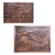 Forged copper relief customization factory pure brass copper plate engraving painting traditional Chinese medicine hospital campus cultural background wall decoration mural customization of forged copper Great Wall theme relief one