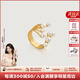 Amber Lollipop Pearl Ring Women's Index Finger Ring 925 Silver Open Ring Anniversary Birthday Gift for Girlfriend and Wife