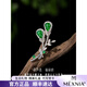 MEXNIA high-end luxury jewelry ice jade brooch women's exquisite fashion pin silk scarf buckle fixed design gift Fulu jade brooch