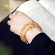 Bailuoqi Brazilian Natural Citrine Bracelet 999 Jinfu Transfer Beads Yellow Crystal Bracelet as a Chinese Valentine's Day gift for your girlfriend, beads 6mm