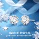 China Gold Snowflake Starburst Pure Silver Earrings for Women Topaz Earrings Girls Birthday Gifts for Girlfriends and Wife Wedding Anniversary Pure Silver Starburst Snowflake Earrings Jingsuda
