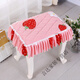 Thickened dressing table stool cushion makeup stool cover piano stool cover square stool cover rectangular student seat cushion (plush cloth) elegant gray D style rectangular 30x40cm