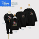 Disney (Disney) 2026 Year of the Horse cartoon parent-child outfits cute plus velvet thickened round neck sweatshirts for a family of three or four New Year's Day mother-daughter outfits trendy thin wine red 90 baby