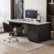 Verdenden modern Nordic style computer desk bedroom student study table new home slate desk study office writing desk black feet + black cabinet + Chanel glossy 160*60*75 single table with table top plug + threading hole + host position