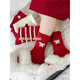 Modal Girls' Socks Autumn and Winter Pure Cotton Zodiac Year Big Red Socks Children's Korean Lace Socks Christmas and New Year Mid-Tube Socks Pack Thickened Big Red Wool Socks 3 Pairs 3-5 Years Old M Approximately (Recommended Foot Length 15-18cm) New for Autumn and Winter
