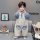 Children's one-piece pajamas autumn and winter coral velvet thickened baby anti-kick quilt winter flannel boy sleeping bag blue 90