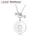 Lukfook Jewelry Easy Bear Series Platinum 950 Easy to Wear OT Buckle Platinum Necklace 033088NA 45cm - total weight 7.08 grams