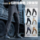 Longya Zhang Yi's same style, quick restock, cold front tactical soft shell trousers, autumn and winter men's commuting stretch outdoor, polar night black (straight version) 32 175/84B, height 175, weight 131-156