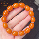 Layun Feiyin collectible old wax jujube bead bracelet with ruddy color, natural unoptimized raw mineral beeswax bracelet for women, rich wax, about 11mm bead diameter (hand circumference 15-17cm)