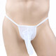 Men's sexy underwear ultra-thin transparent ice ribbon JJ set thong men's sexy transparent gay free to take off cr white one size