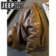 JEEP SPIRIT Jeep American fashion brand PU leather motorcycle cotton jacket men's winter thickened warm baseball jacket cotton jacket black M (100-130Jin Jin equals 0.5 kg)
