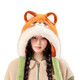 Zootopia Fox Nick Scarf Hat Gloves Three-in-One Winter Scarf Women's Valentine's Day Birthday Gift Nick Fox Scarf Hat Gloves Three-in-One Genuinely Authorized 10-12 Years Old Girls Children New Year's Birthday Valentine's Day Gifts for Girlfriends and Wife