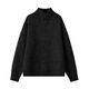Jiaojing old money Henry collar sweater retro cleanfit Henry collar sweater men's autumn trendy brand handsome senior lazy black M 90 to 115 Jin Jin is equal to 0.5 kg